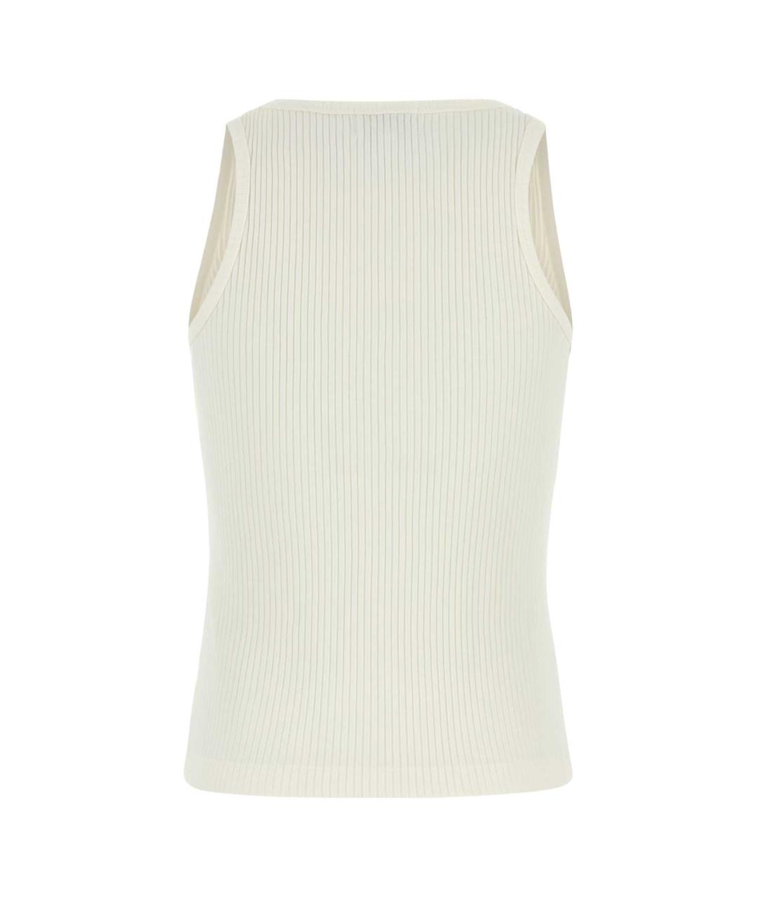 GANNI Белая хлопковая майка, фото 2