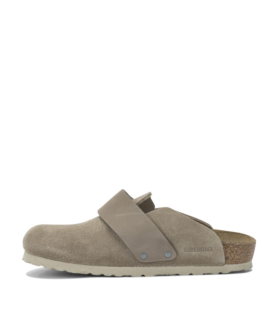 BIRKENSTOCK Бежевые кожаные сандалии, фото 3