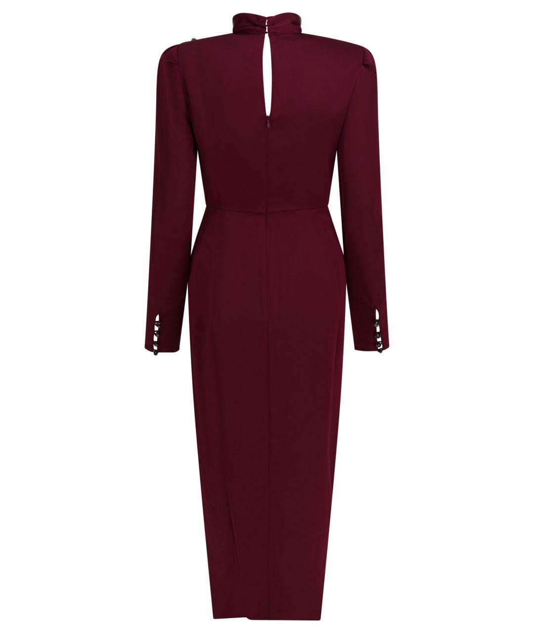 SELF-PORTRAIT Бордовое полиэстеровое вечернее платье, фото 2