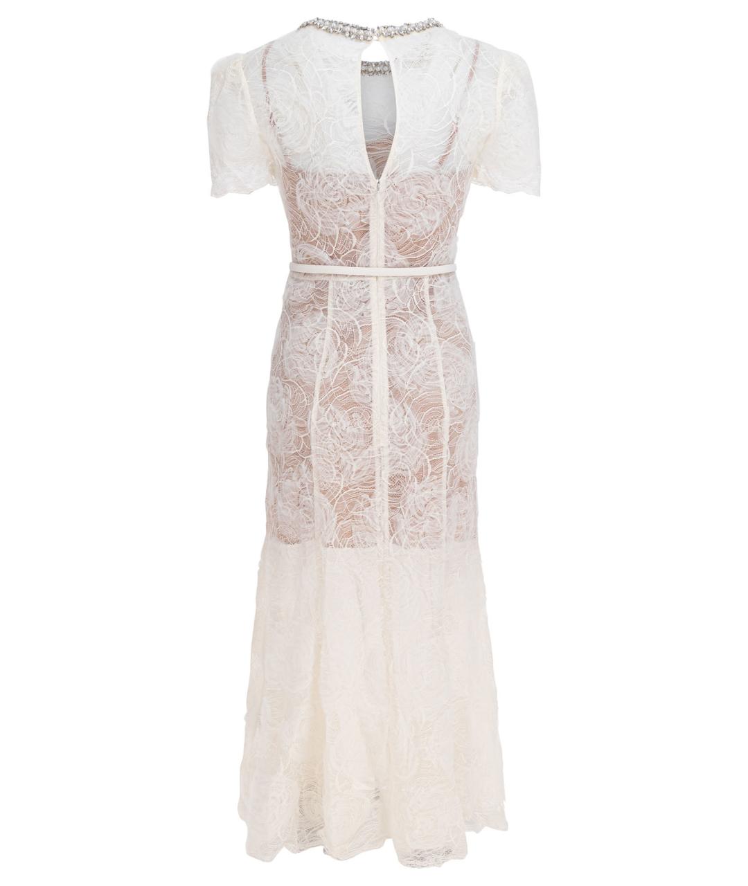 SELF-PORTRAIT Бежевое полиамидовое вечернее платье, фото 2