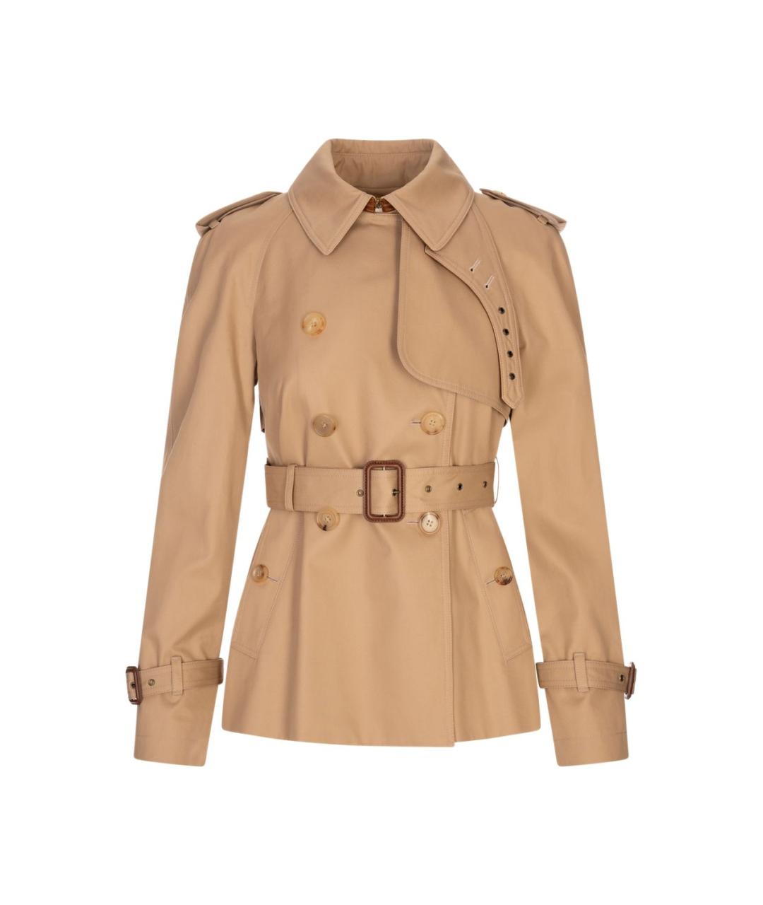 CHLOE Коричневый хлопковый тренч/плащ, фото 1