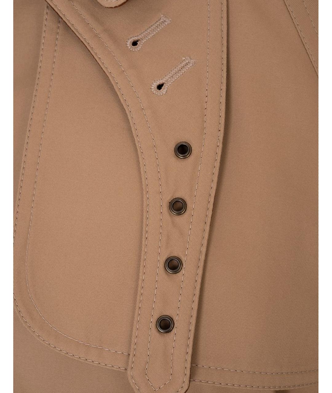 CHLOE Коричневый хлопковый тренч/плащ, фото 3