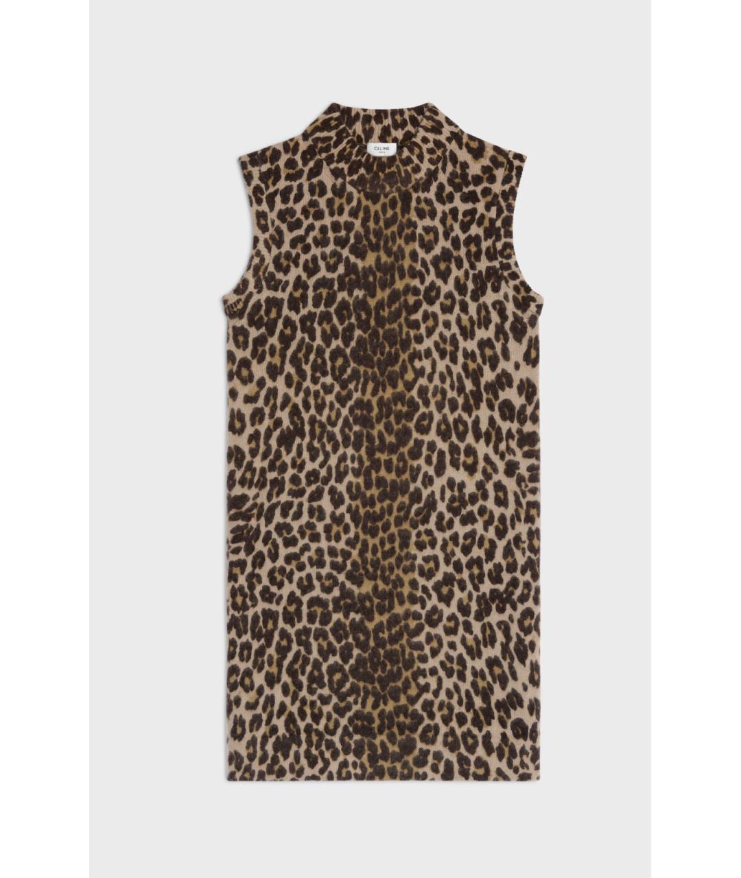 CELINE Мульти кашемировое повседневное платье, фото 4