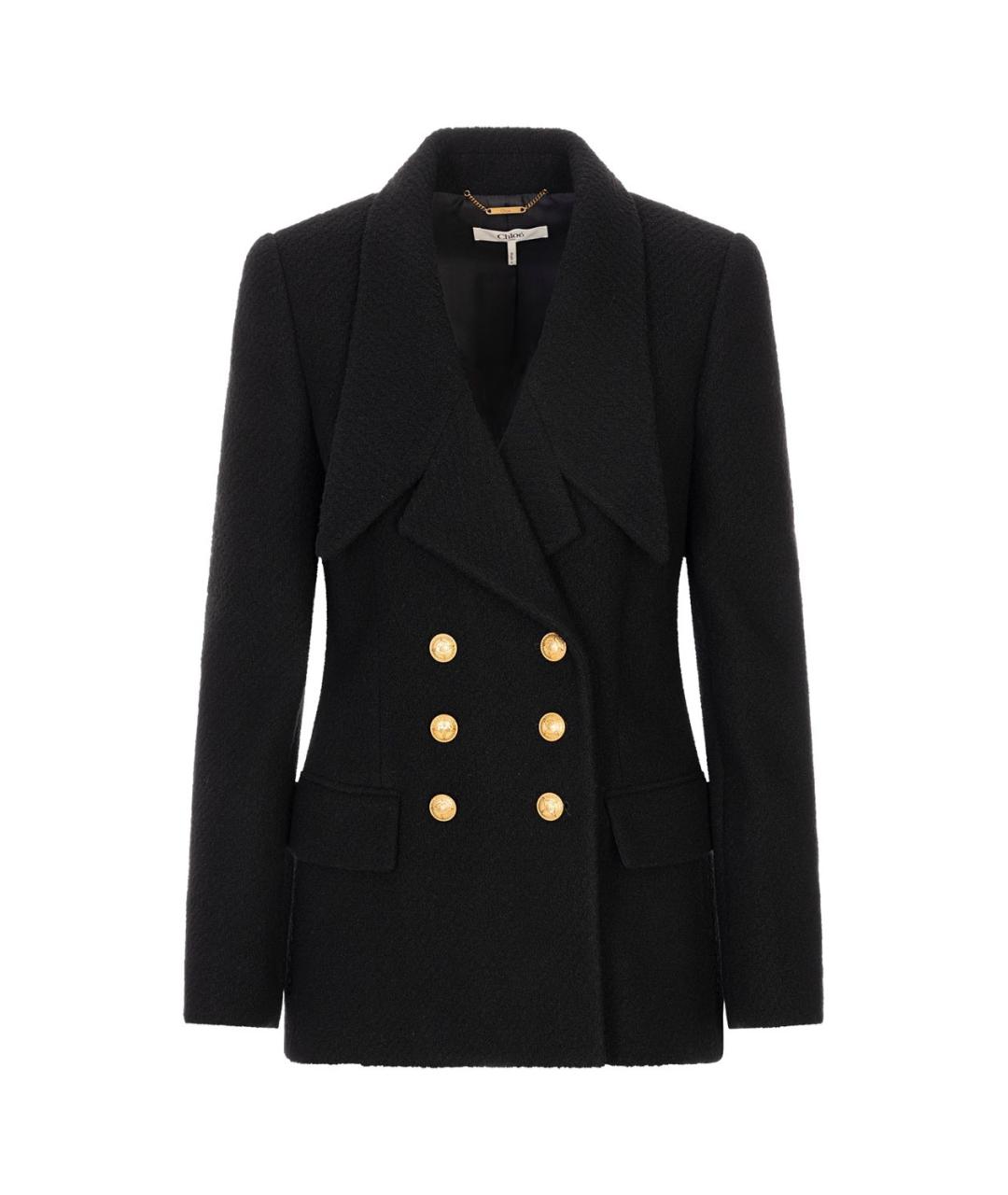 CHLOE Черное шерстяное пальто, фото 1