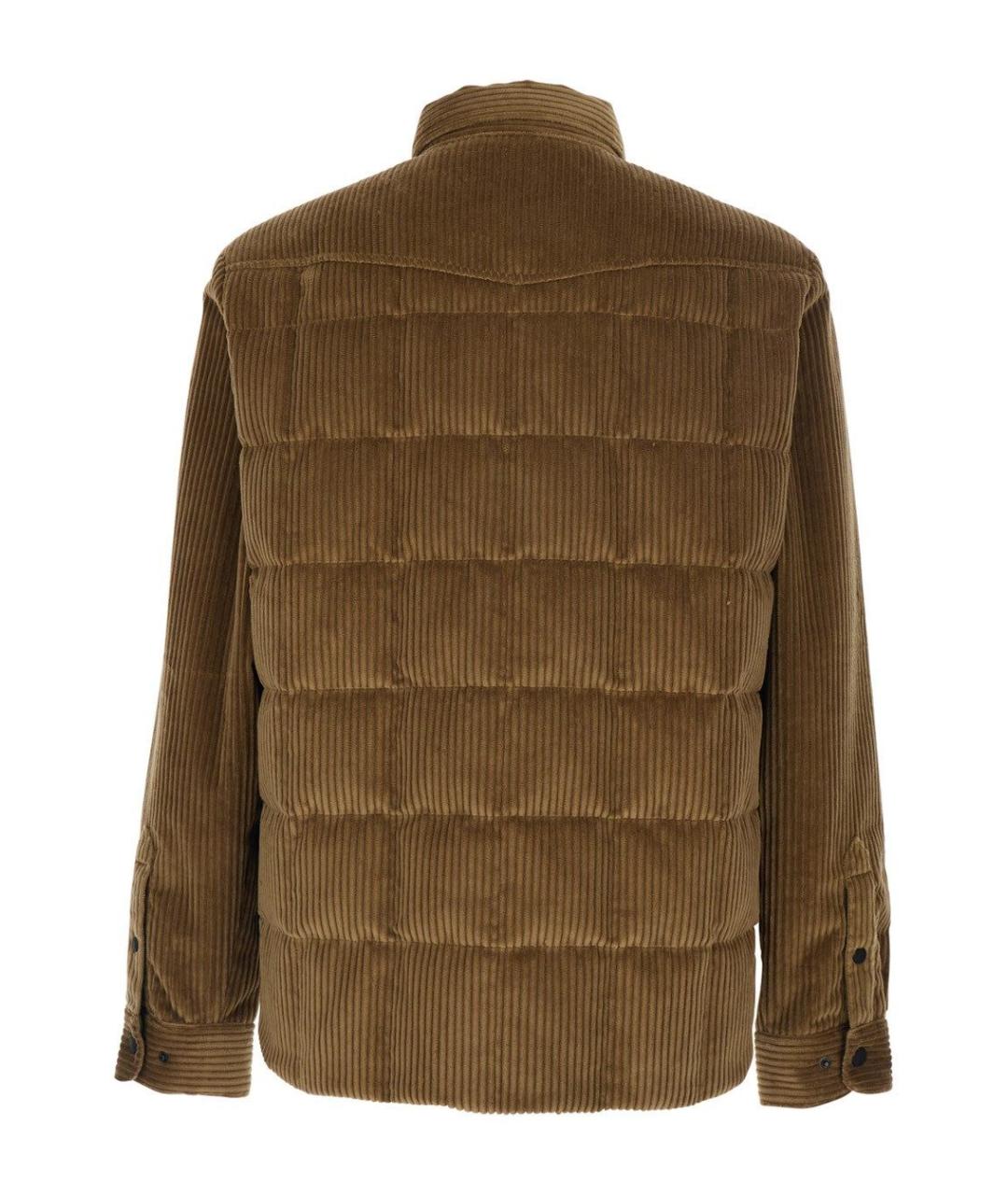 MONCLER Коричневая хлопковая куртка, фото 2