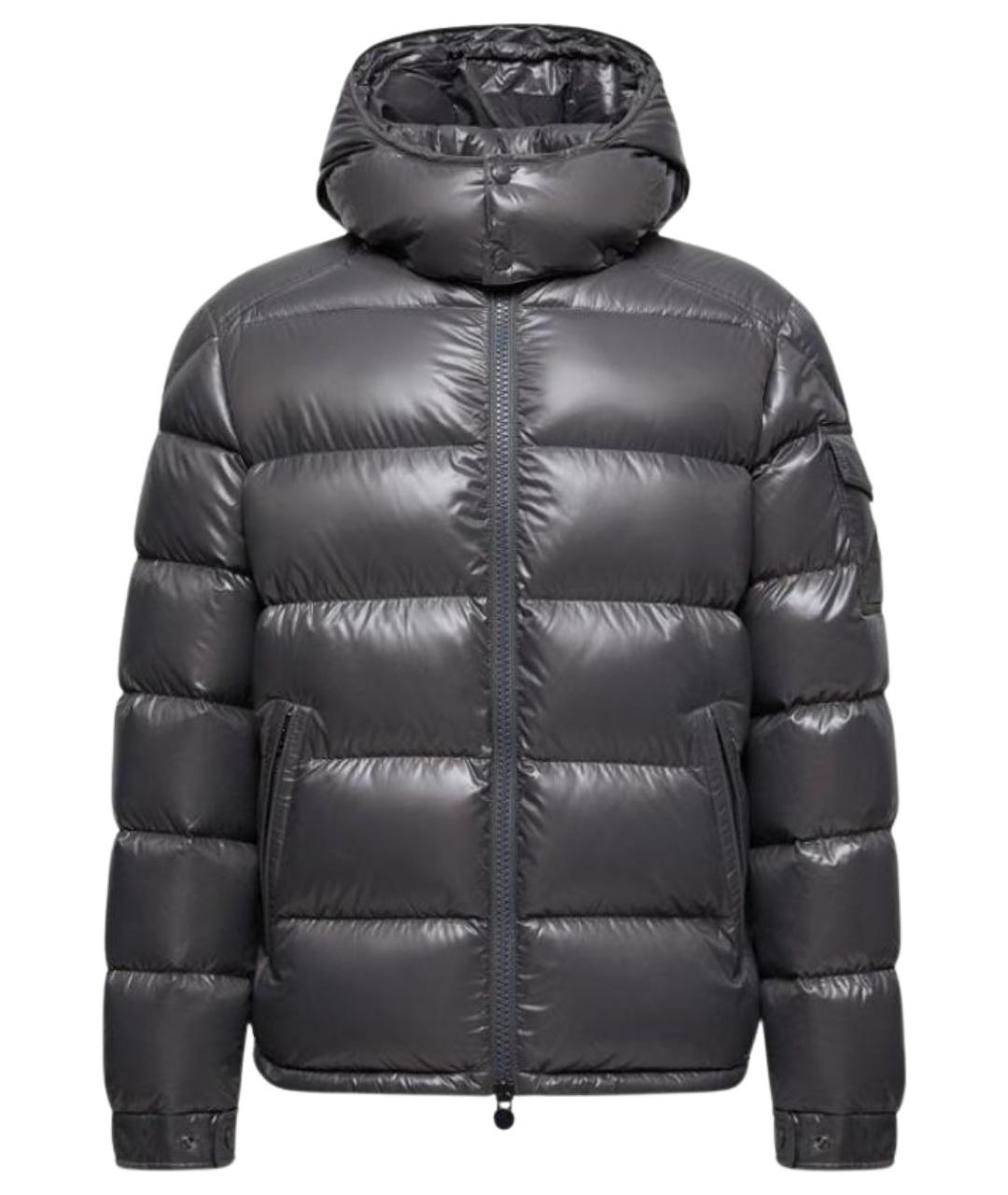 MONCLER Серая полиамидовая куртка, фото 1
