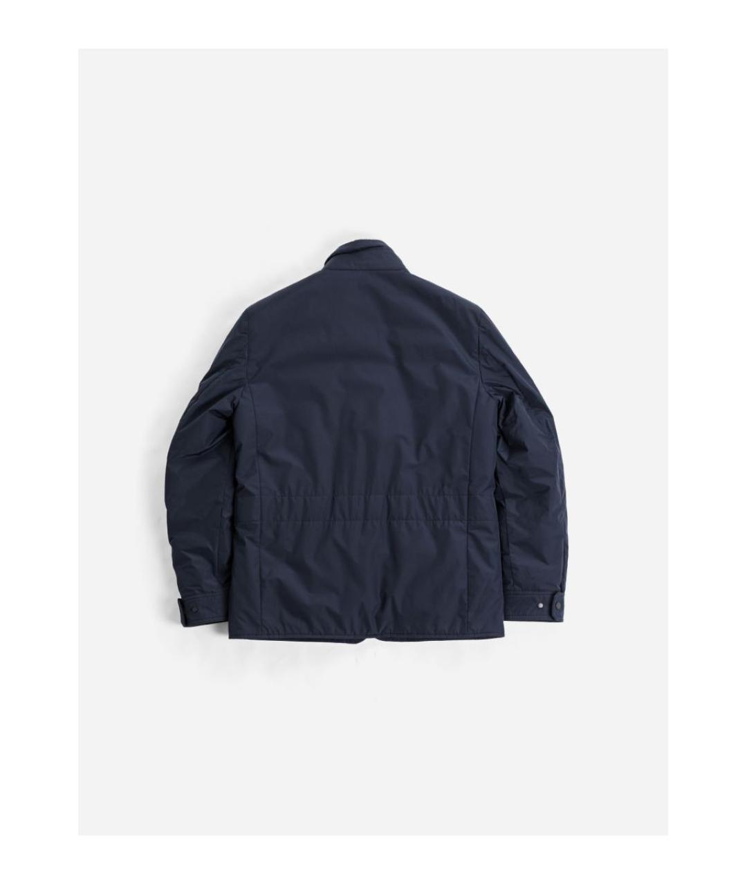 MONCLER Синяя полиэстеровая куртка, фото 2