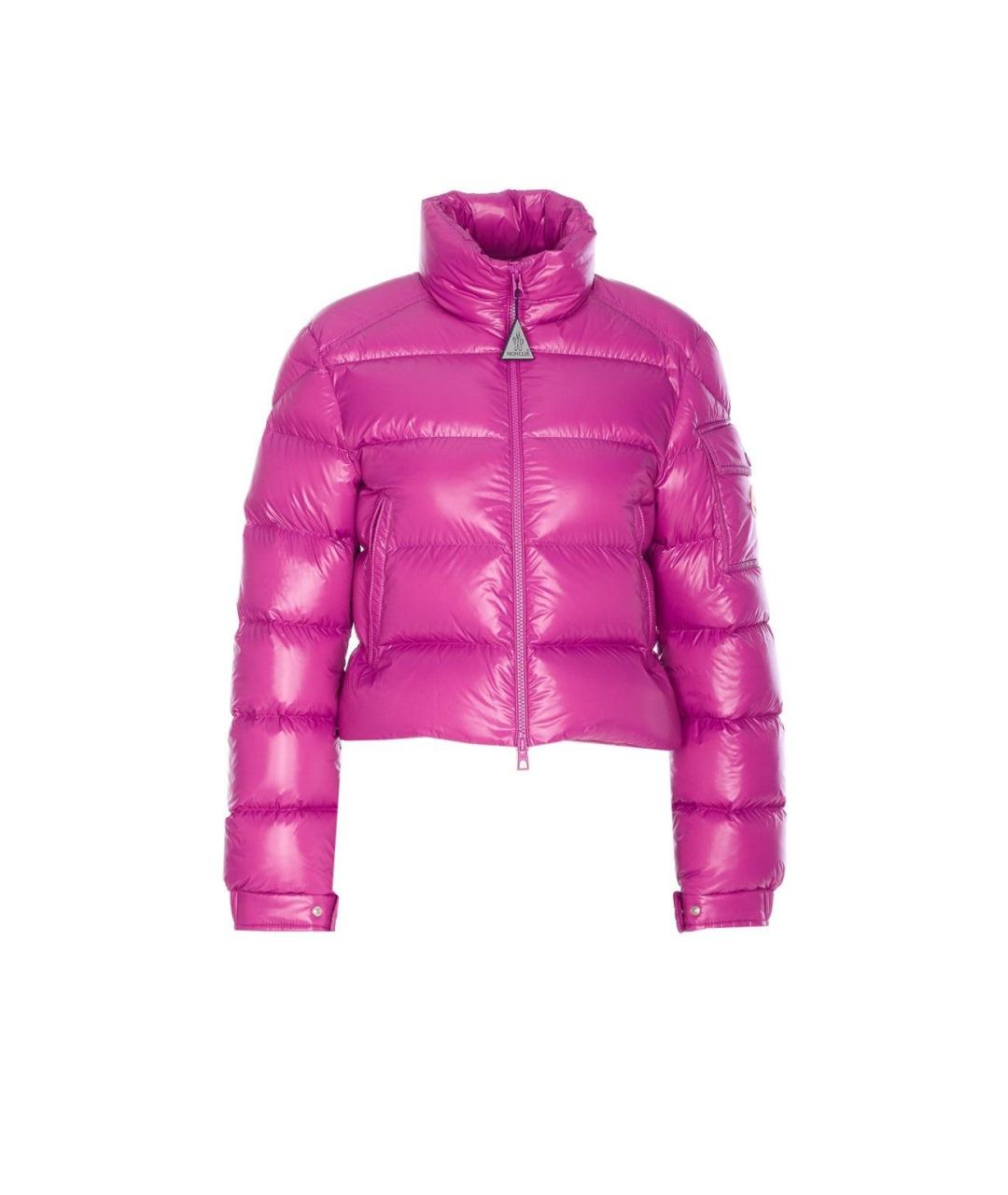 MONCLER Розовый полиамидовый пуховик, фото 1