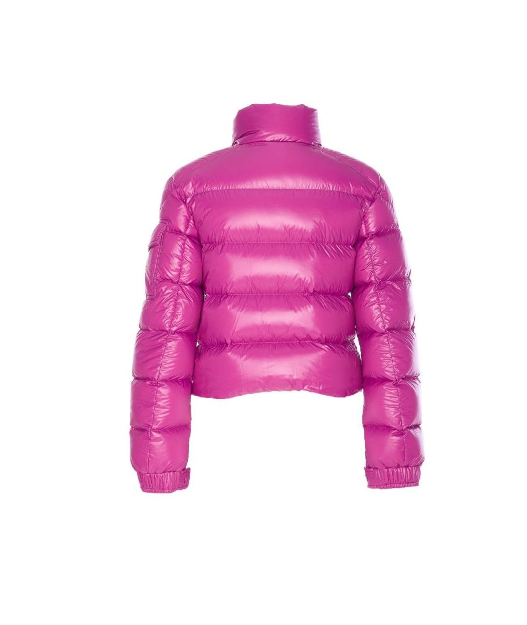 MONCLER Розовый полиамидовый пуховик, фото 3