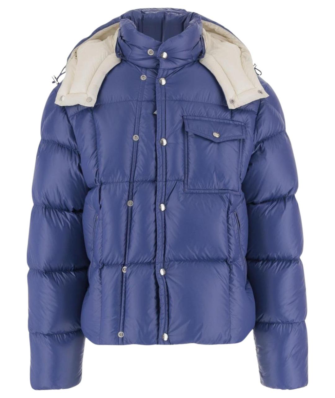 MONCLER Синяя полиамидовая куртка, фото 1