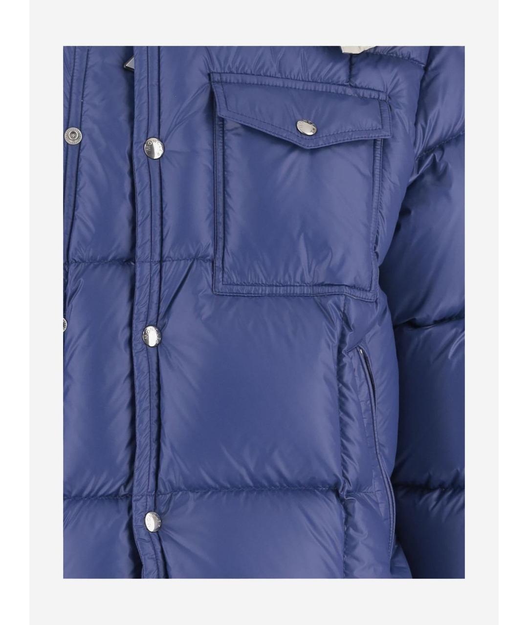 MONCLER Синяя полиамидовая куртка, фото 3