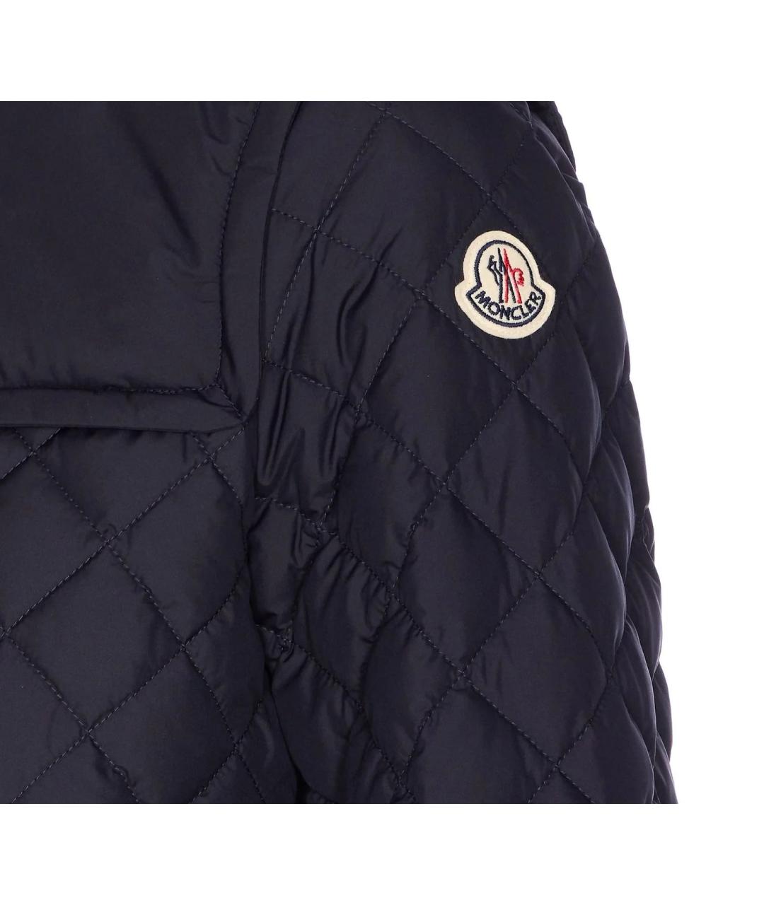 MONCLER Черная полиэстеровая куртка, фото 4