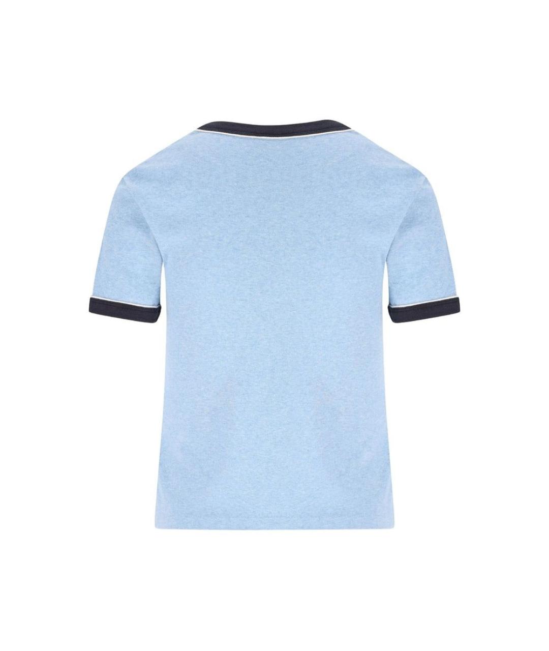 CHLOE Голубая хлопковая футболка, фото 2