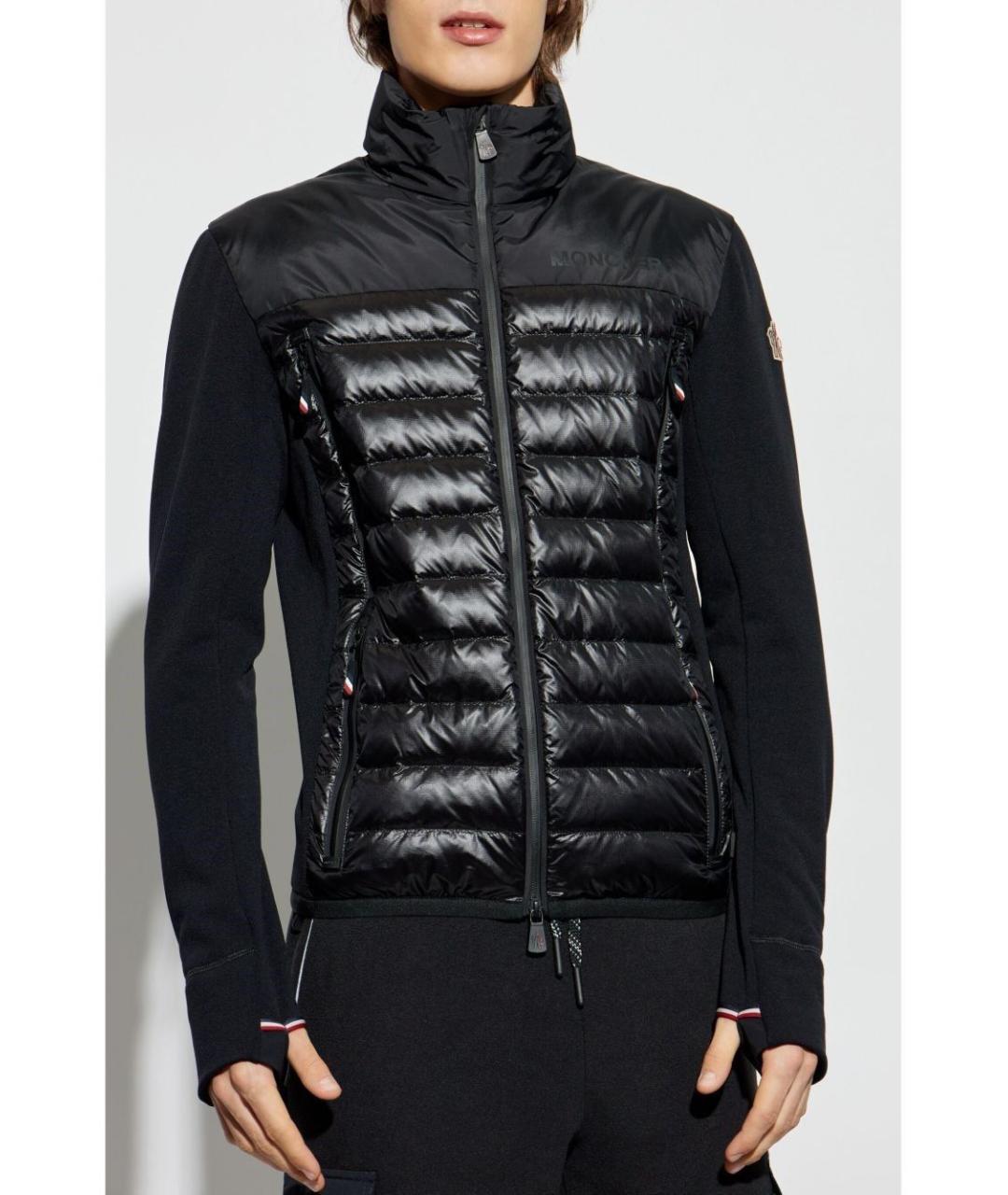 MONCLER Черная полиэстеровая куртка, фото 4