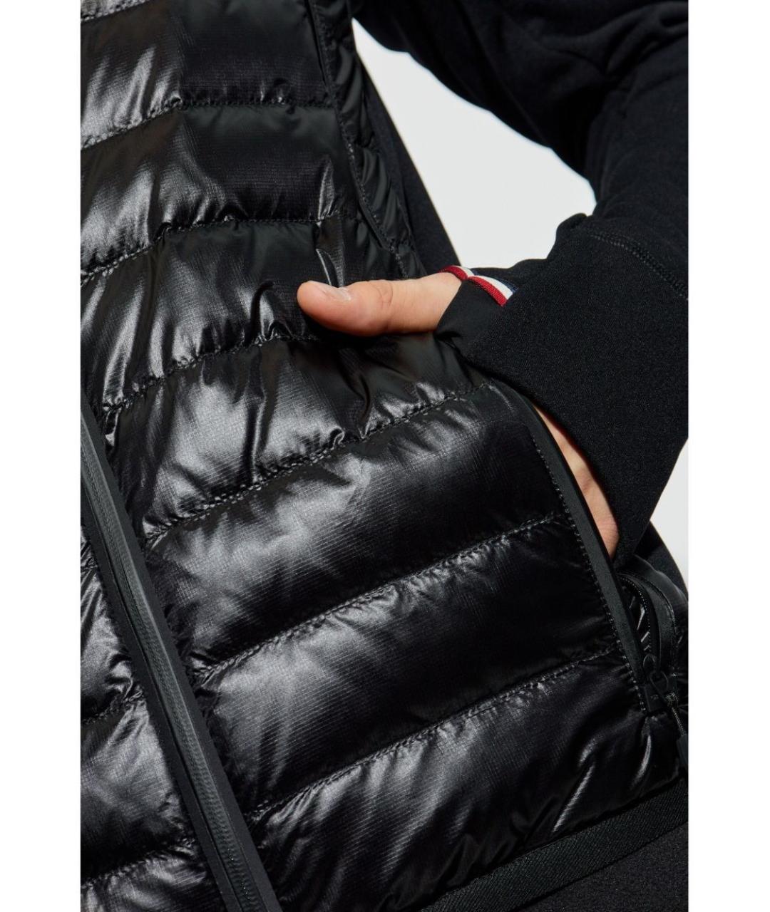 MONCLER Черная полиэстеровая куртка, фото 3