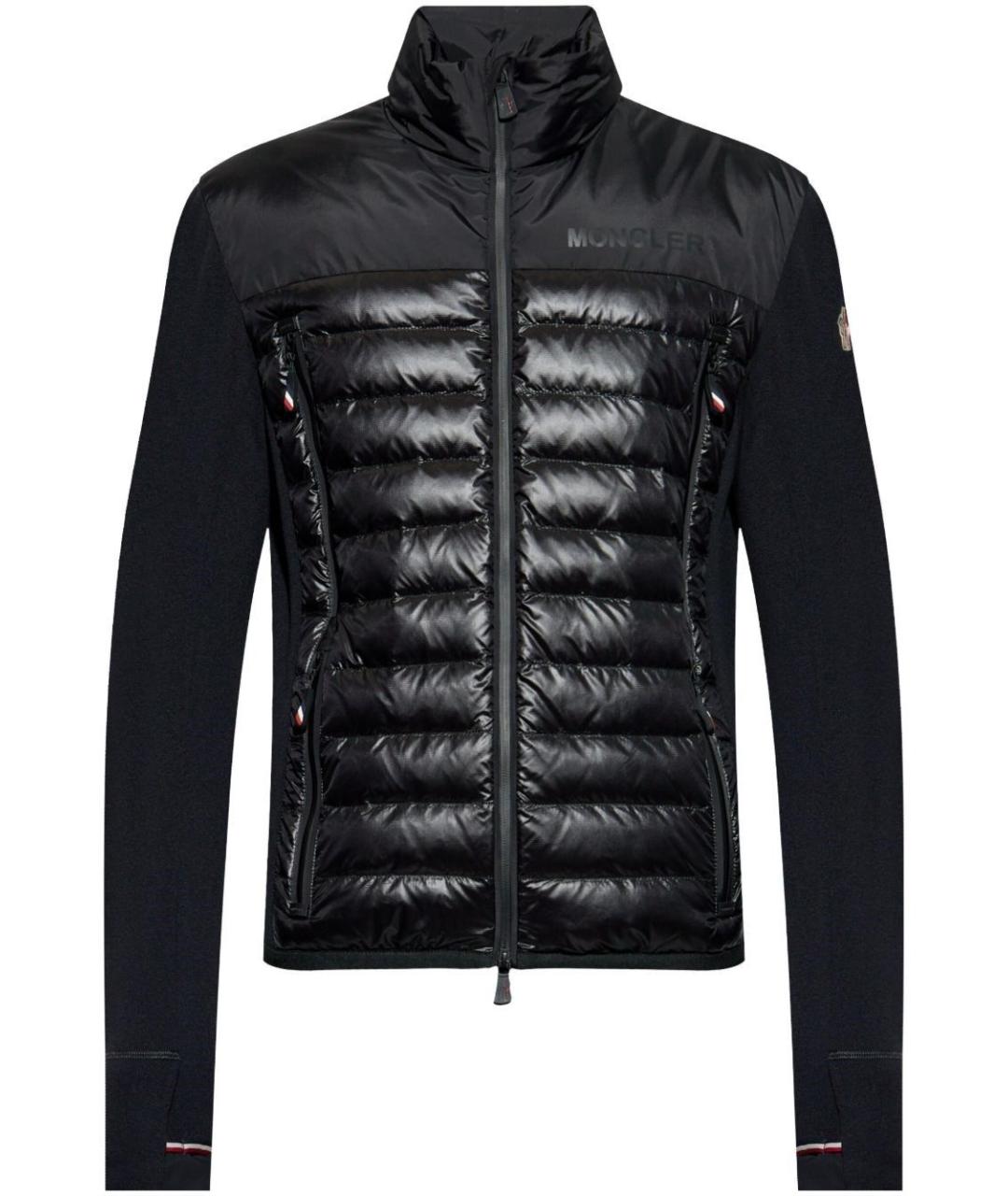 MONCLER Черная полиэстеровая куртка, фото 1