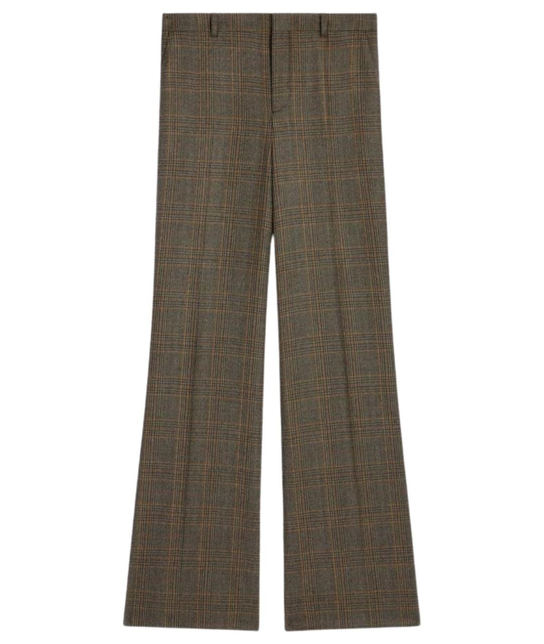 CELINE Мульти шерстяные прямые брюки, фото 1