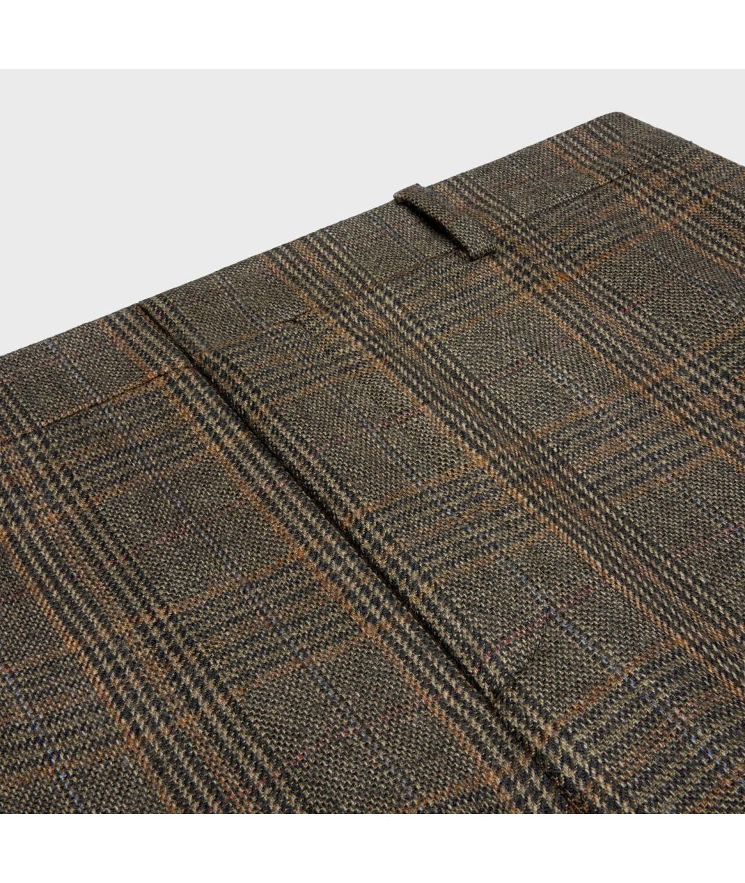 CELINE Мульти шерстяные прямые брюки, фото 3