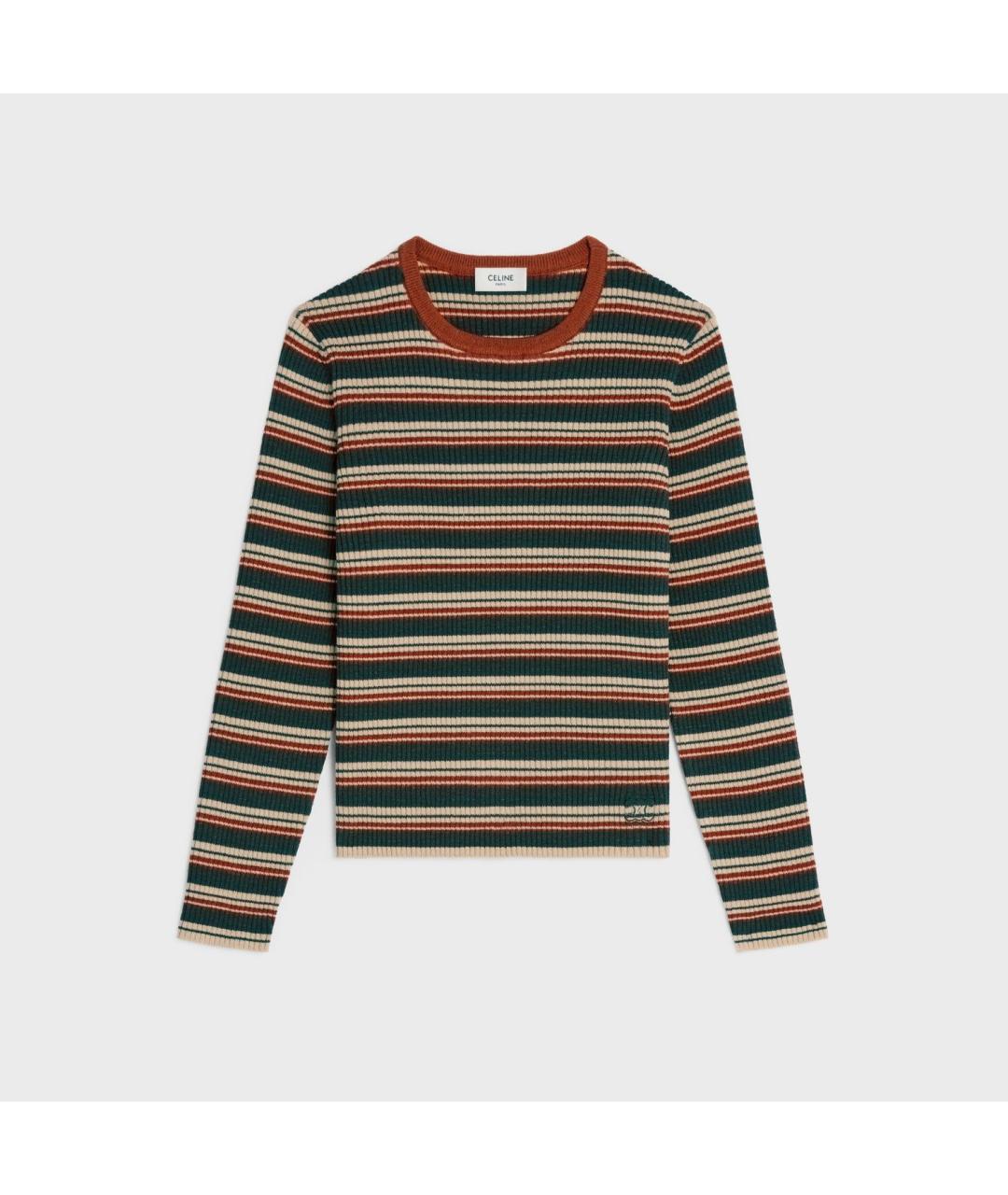 CELINE Мульти шерстяной джемпер / свитер, фото 5