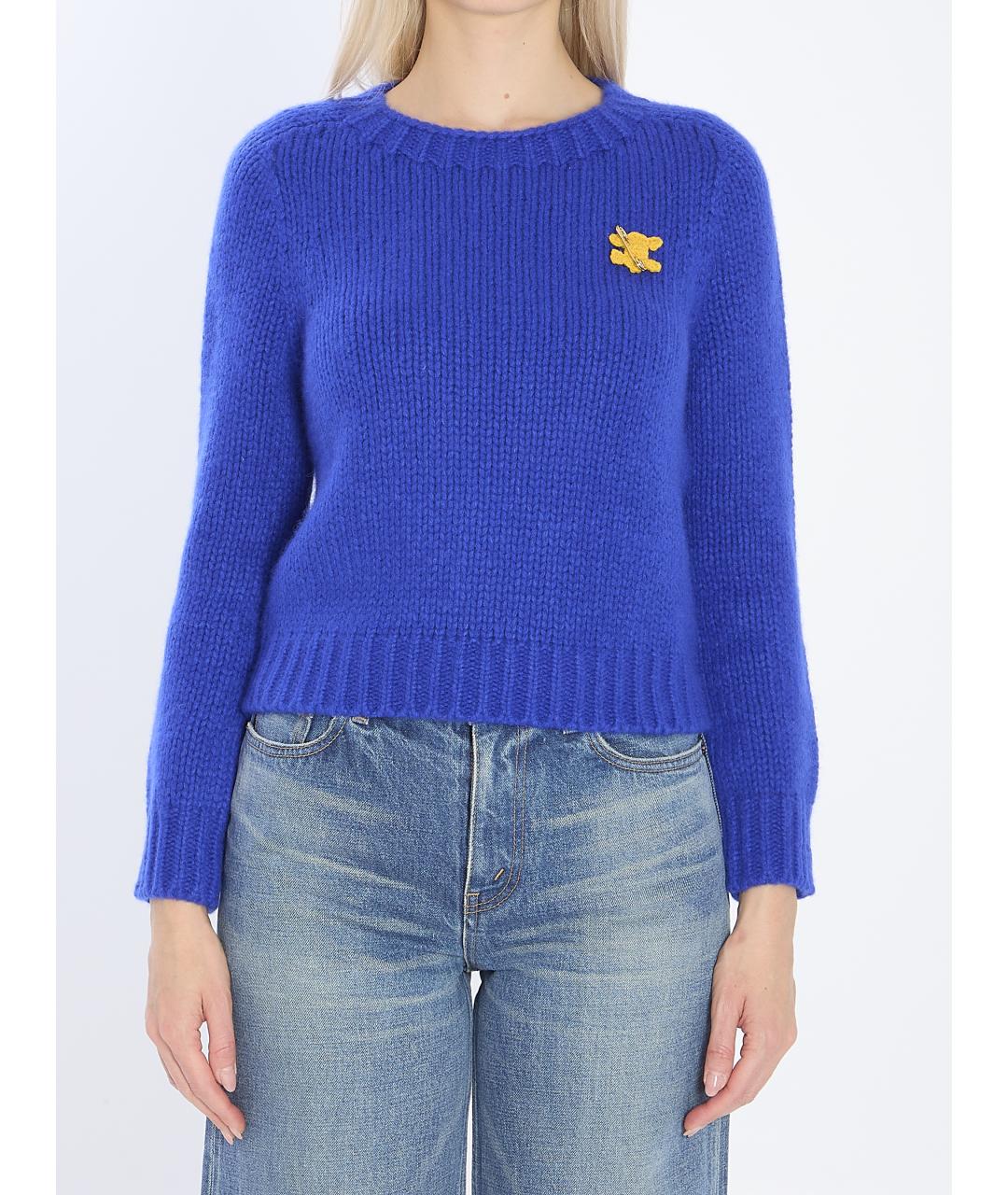 CELINE Синий кашемировый джемпер / свитер, фото 2