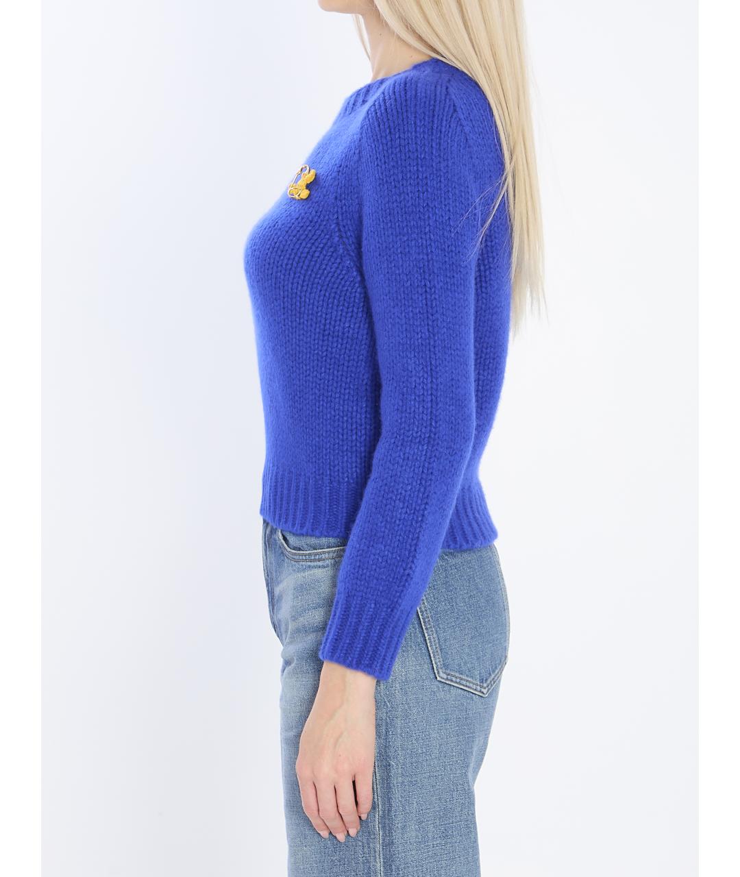 CELINE Синий кашемировый джемпер / свитер, фото 4