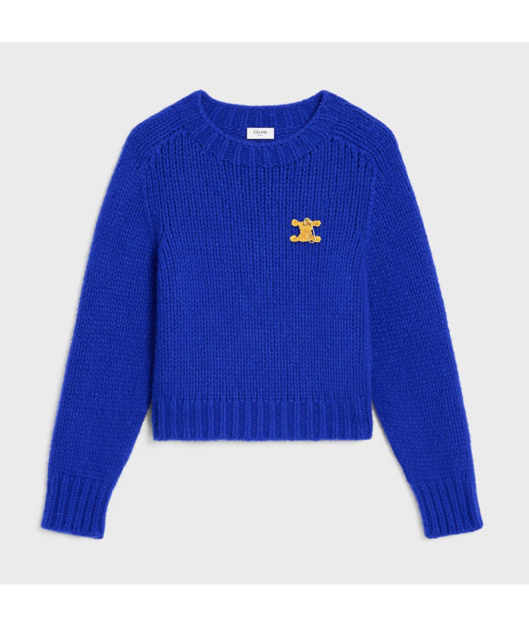 CELINE Синий кашемировый джемпер / свитер, фото 6