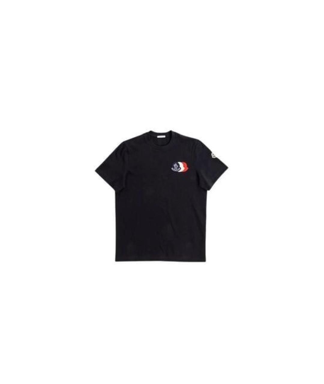 MONCLER Синяя хлопковая футболка, фото 1