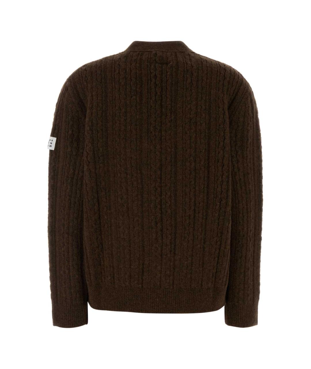 MM6 MAISON MARGIELA Коричневый шерстяной кардиган, фото 2