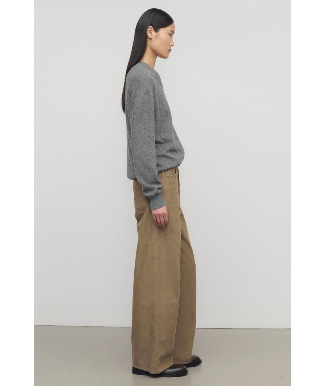 THE ROW Бежевые хлопковые прямые джинсы, фото 4