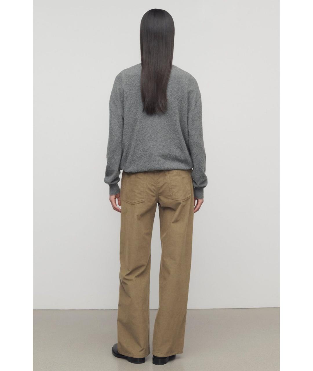 THE ROW Бежевые хлопковые прямые джинсы, фото 5