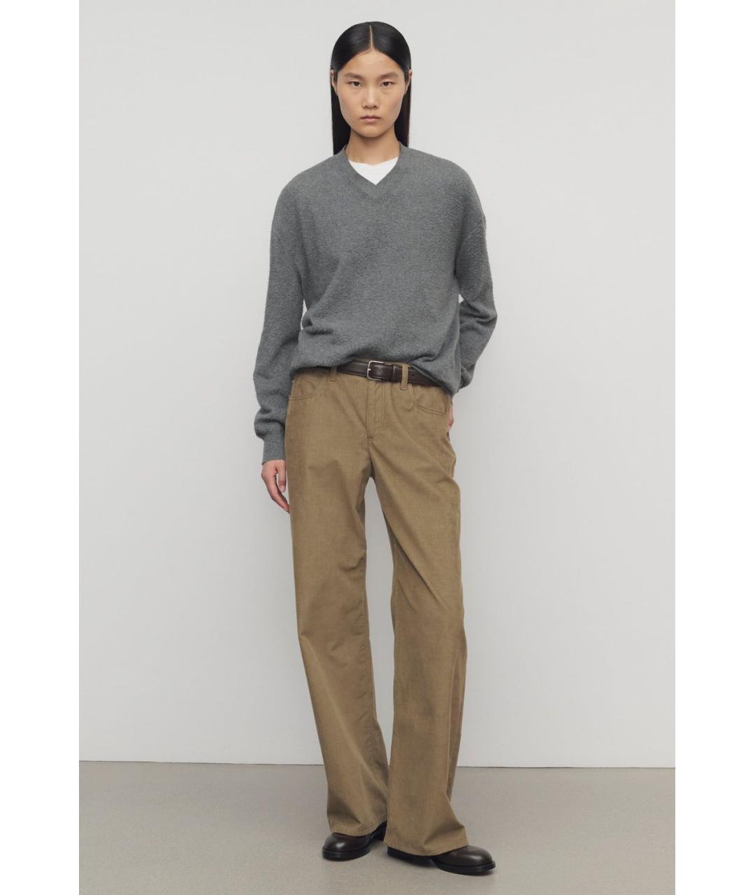 THE ROW Бежевые хлопковые прямые джинсы, фото 3