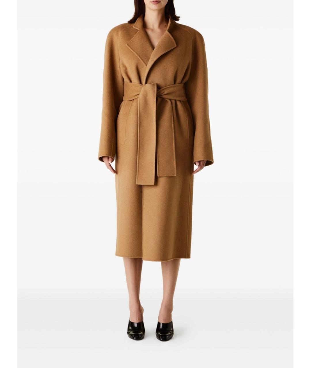KHAITE Бежевое шерстяное пальто, фото 2