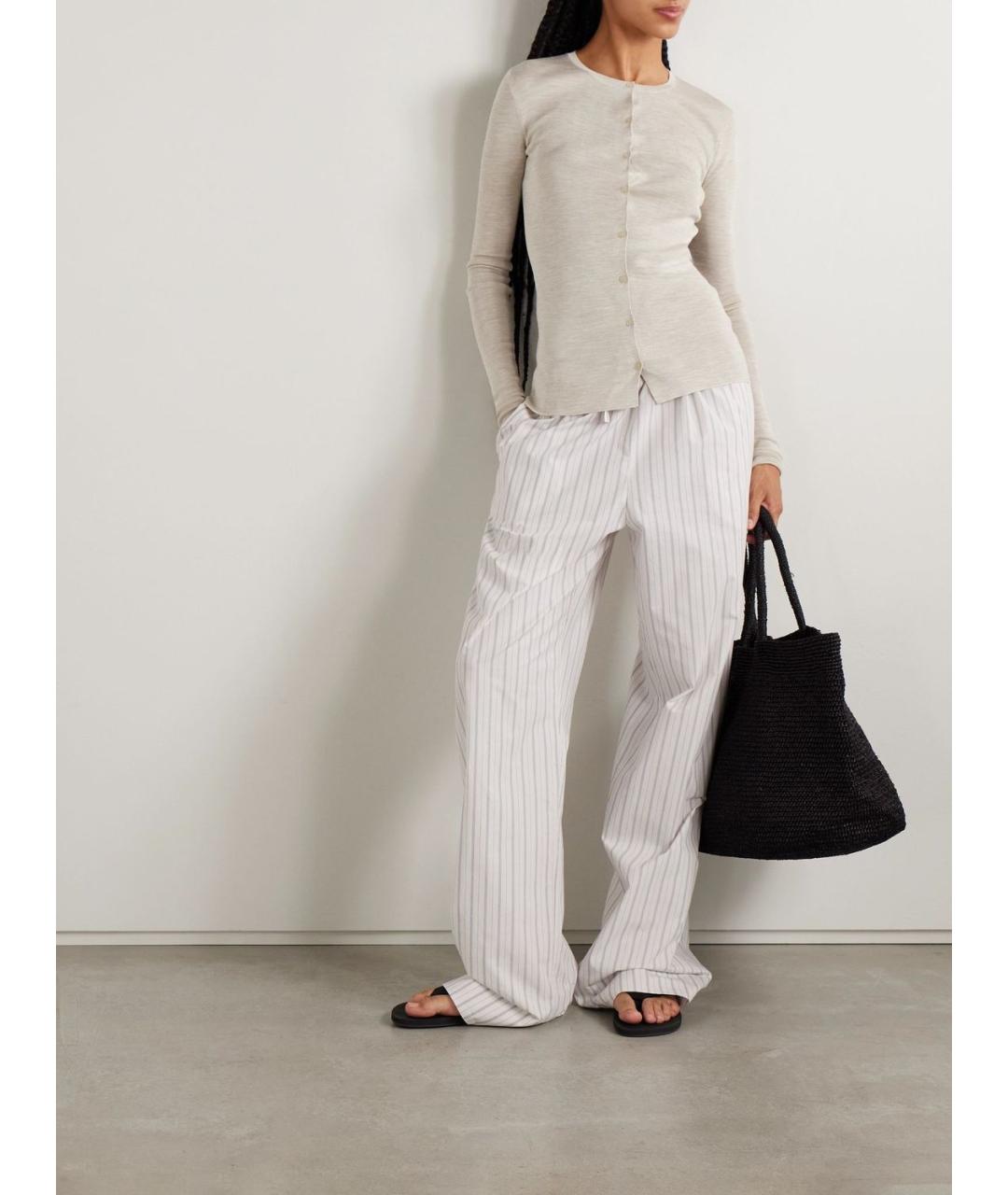 THE ROW Бежевый шелковый кардиган, фото 2