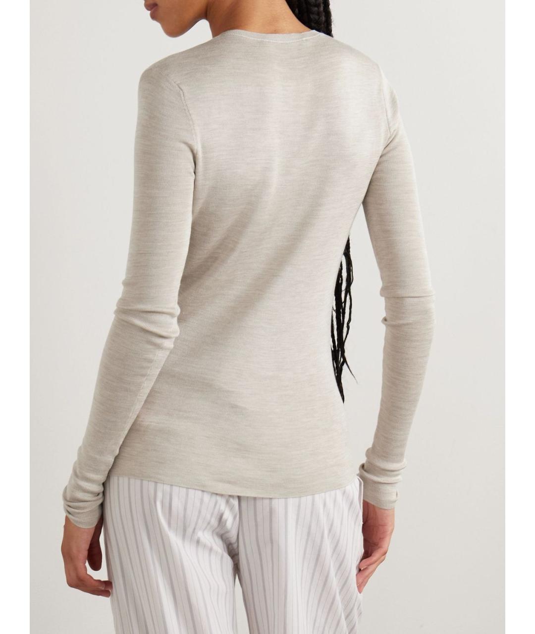 THE ROW Бежевый шелковый кардиган, фото 3