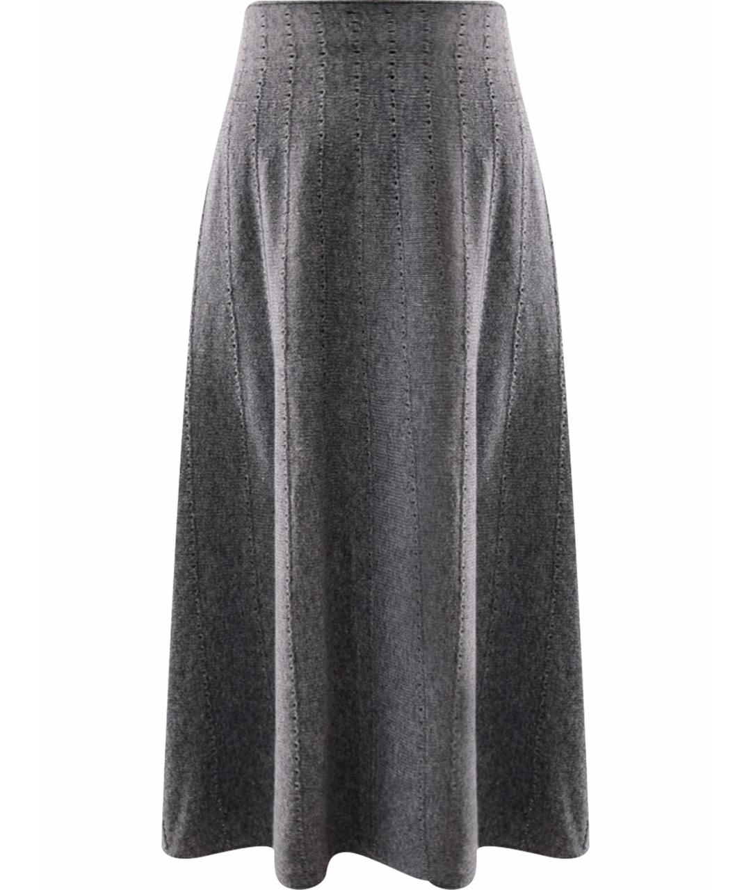 ERMANNO SCERVINO Серая вискозная юбка миди, фото 1