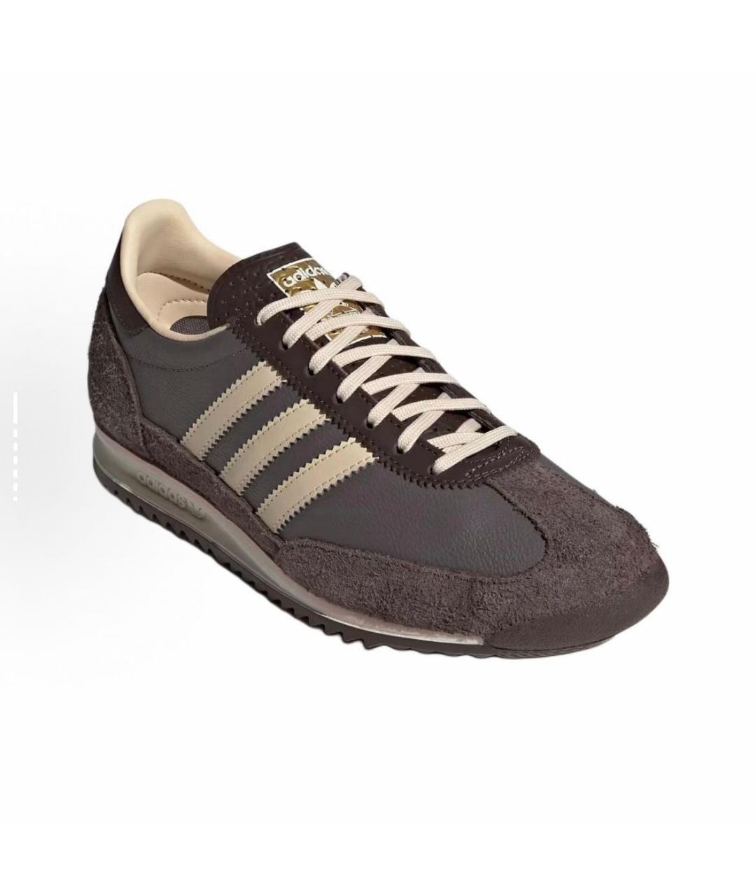 ADIDAS Коричневые кожаные кроссовки, фото 3