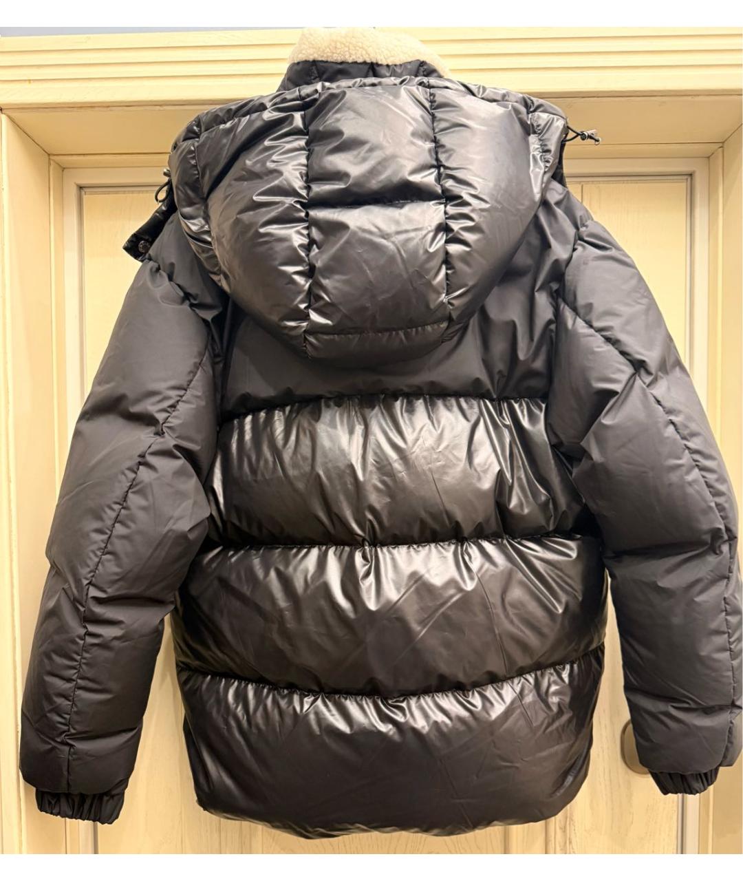 MONCLER Черный синтетический пуховик, фото 2