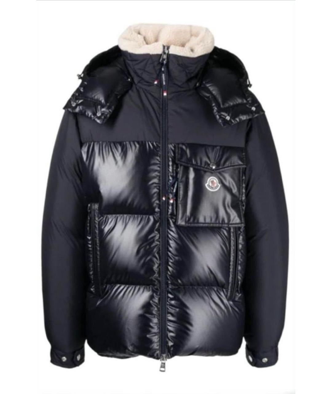 MONCLER Черный синтетический пуховик, фото 7