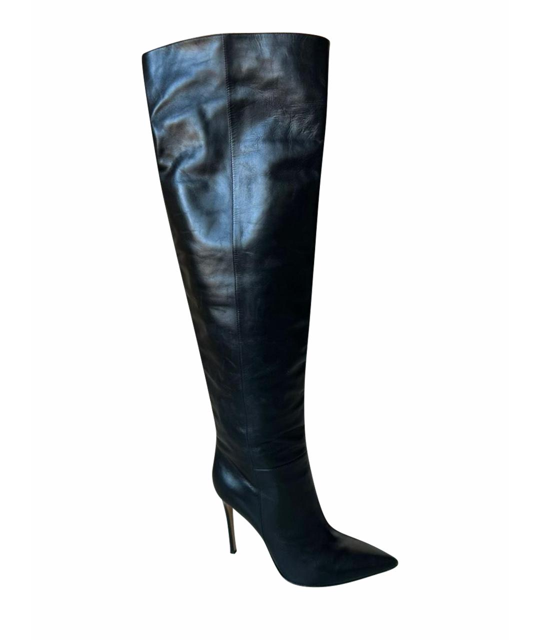 GIANVITO ROSSI Черные кожаные ботфорты, фото 9