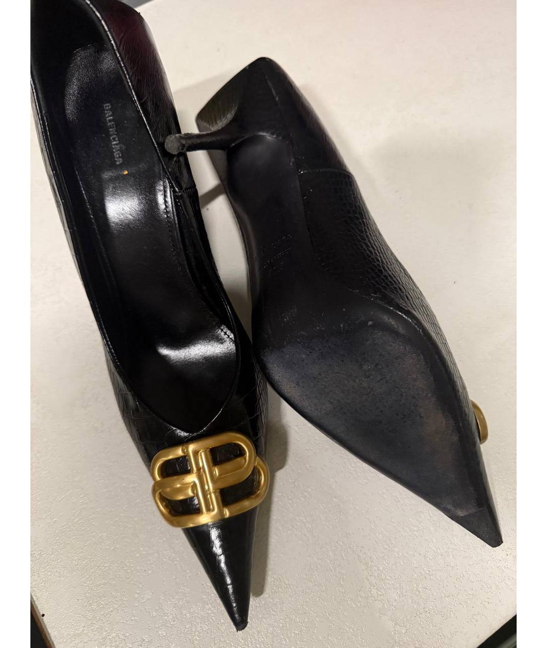 BALENCIAGA Черные туфли из лакированной кожи, фото 2
