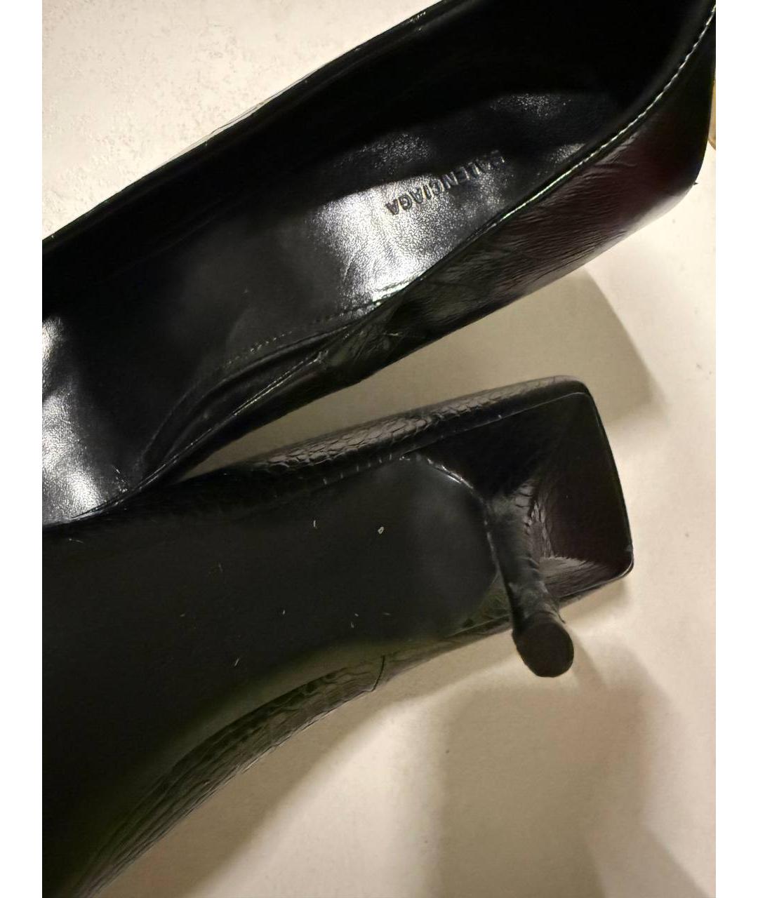 BALENCIAGA Черные туфли из лакированной кожи, фото 4