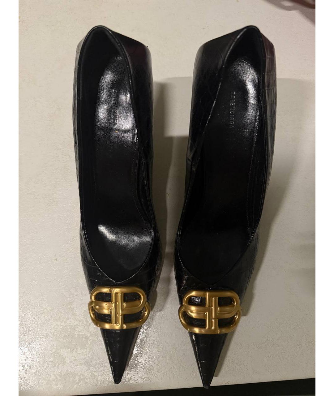BALENCIAGA Черные туфли из лакированной кожи, фото 5