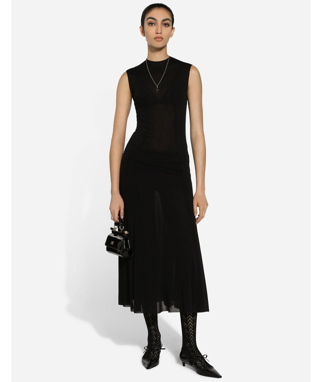 DOLCE&GABBANA Черное коктейльное платье, фото 5