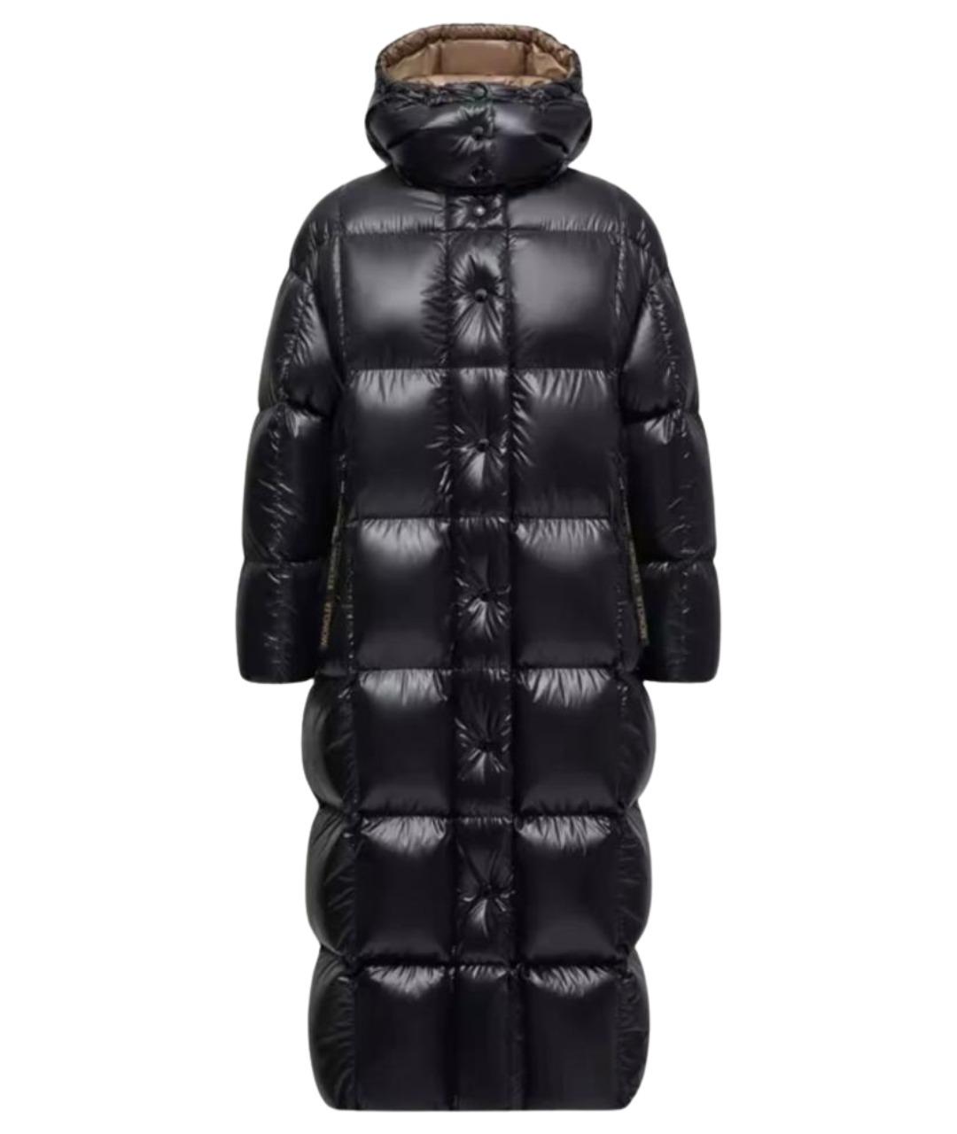 MONCLER Черный полиамидовый пуховик, фото 1
