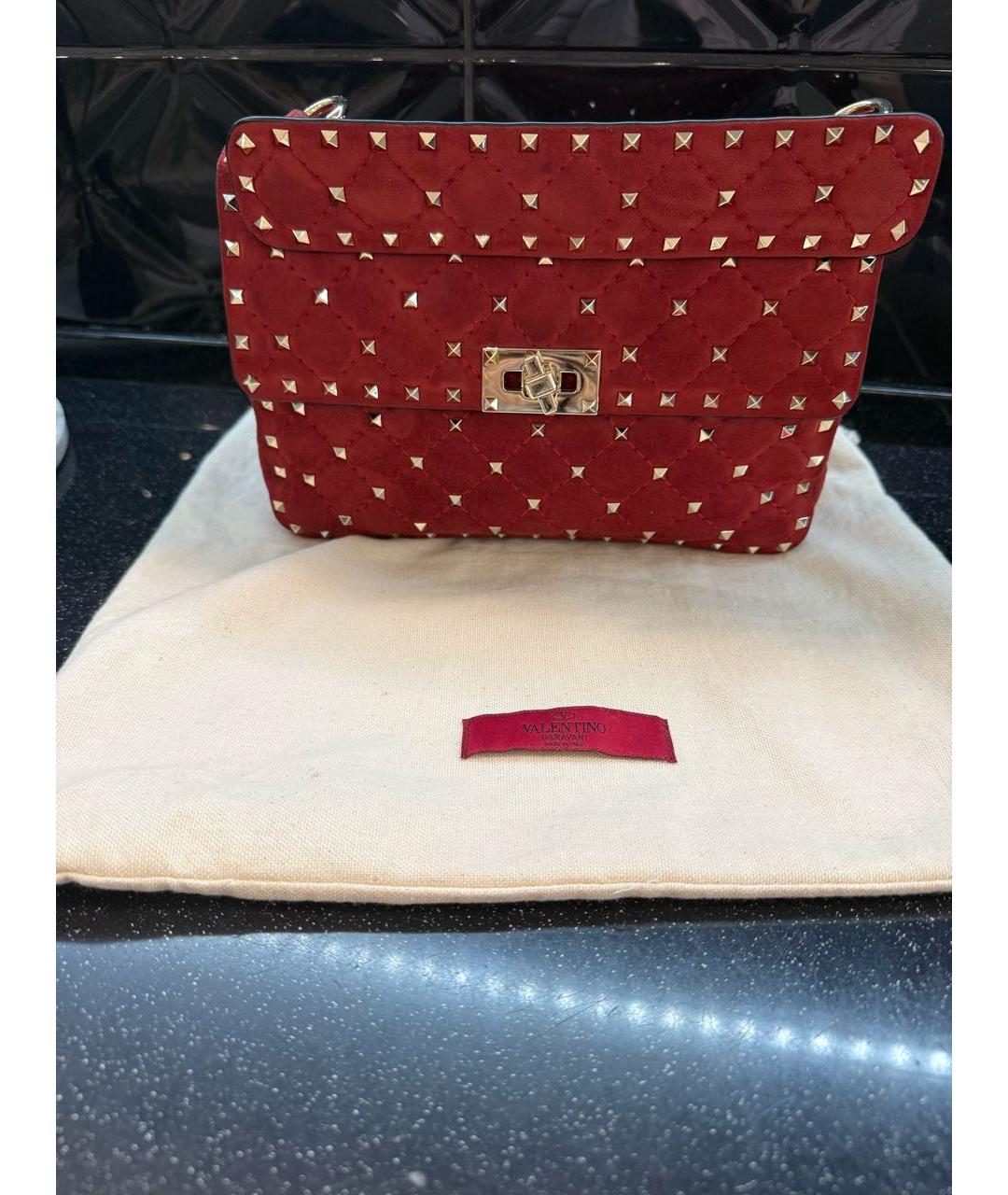 VALENTINO Бордовая сумка через плечо, фото 9