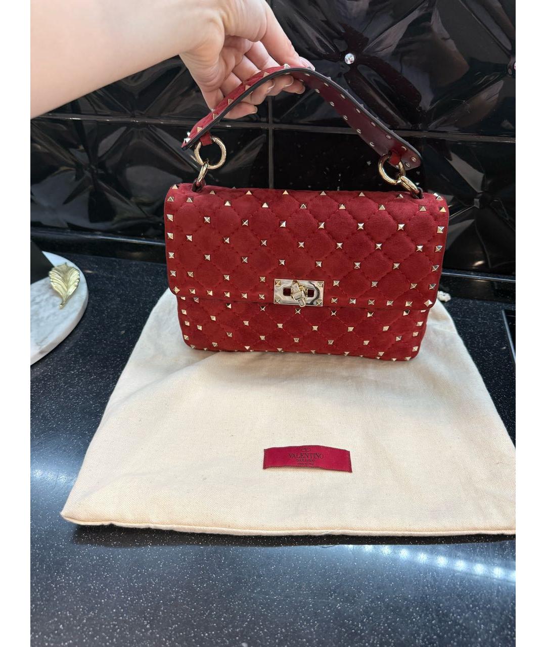 VALENTINO Бордовая сумка через плечо, фото 2