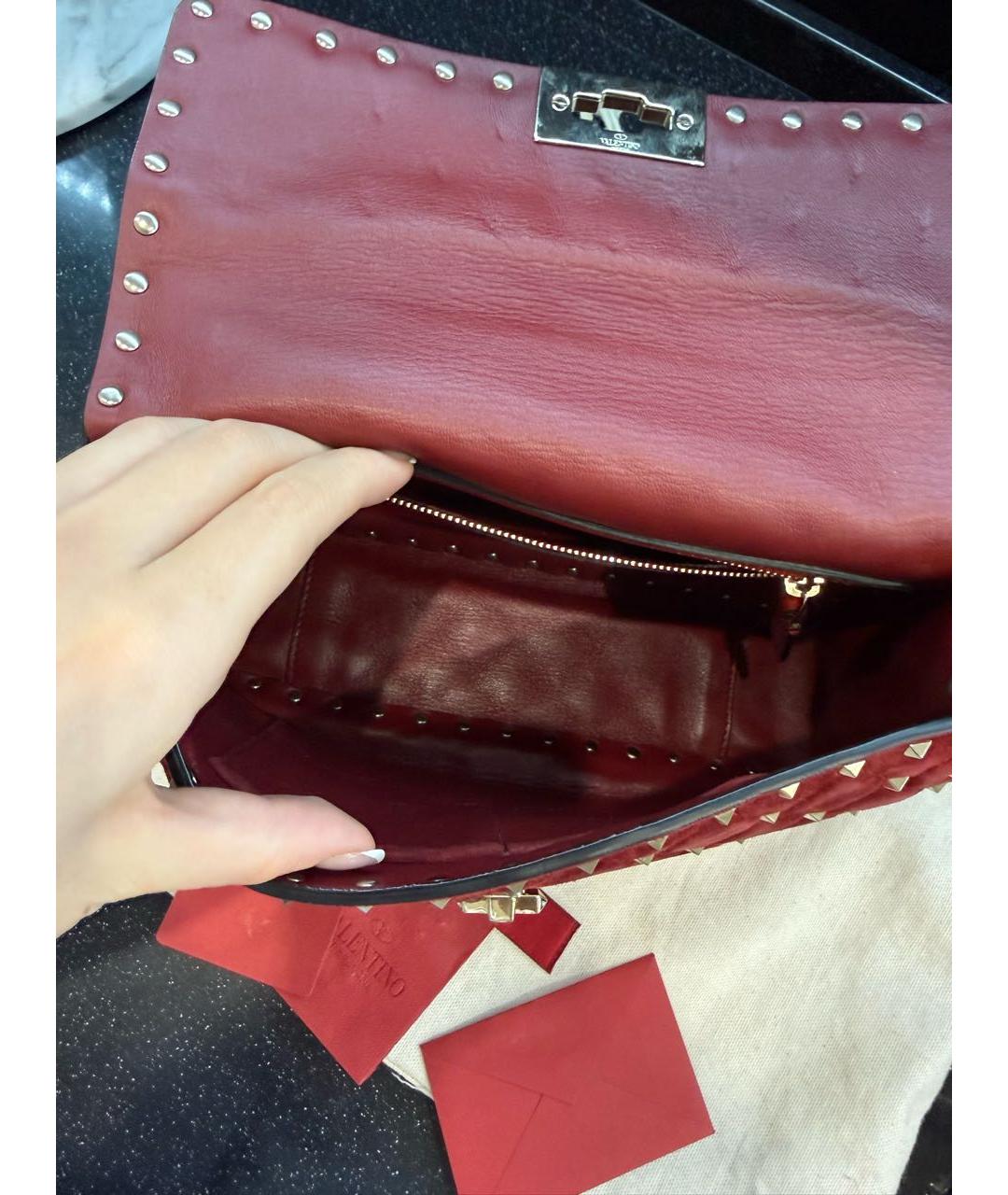 VALENTINO Бордовая сумка через плечо, фото 8