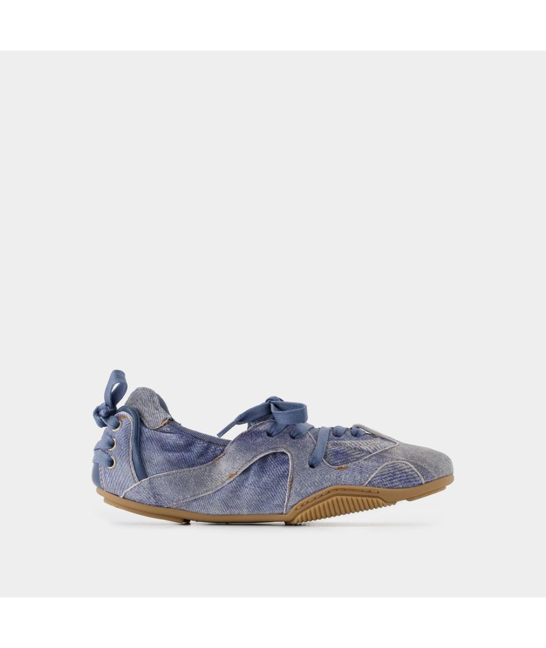 ACNE STUDIOS Синие текстильные кроссовки, фото 5