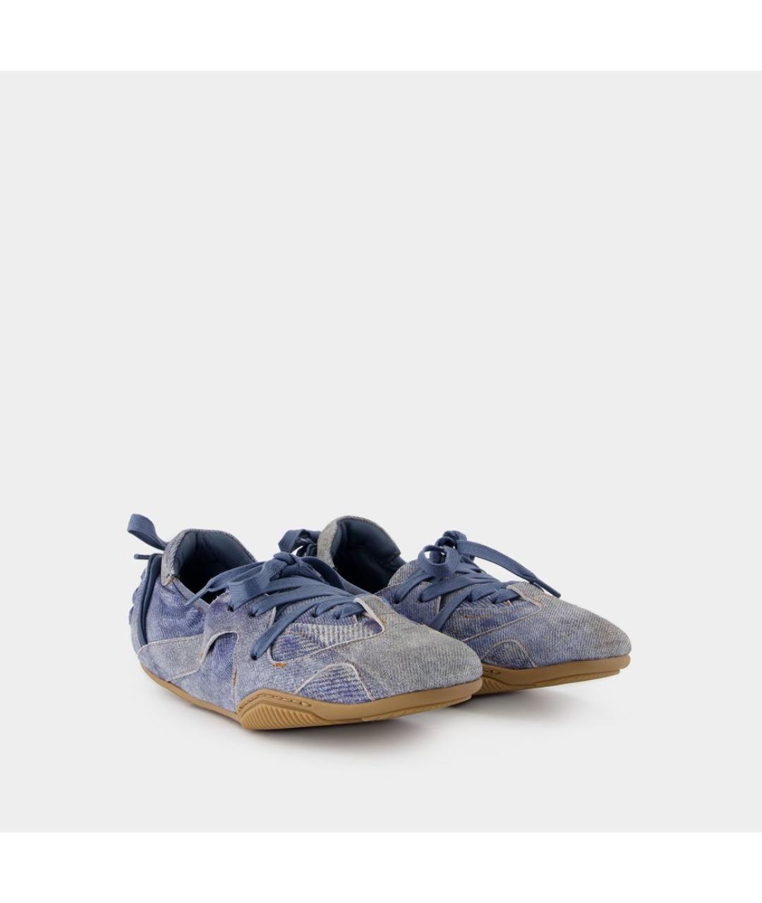 ACNE STUDIOS Синие текстильные кроссовки, фото 2