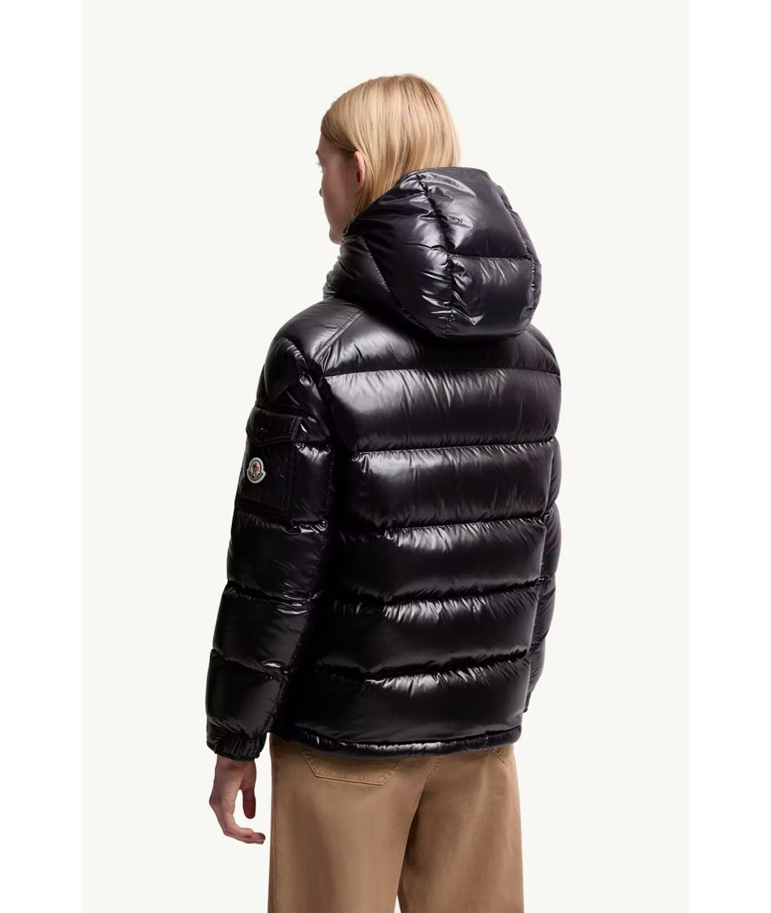 MONCLER Черный пуховик, фото 3